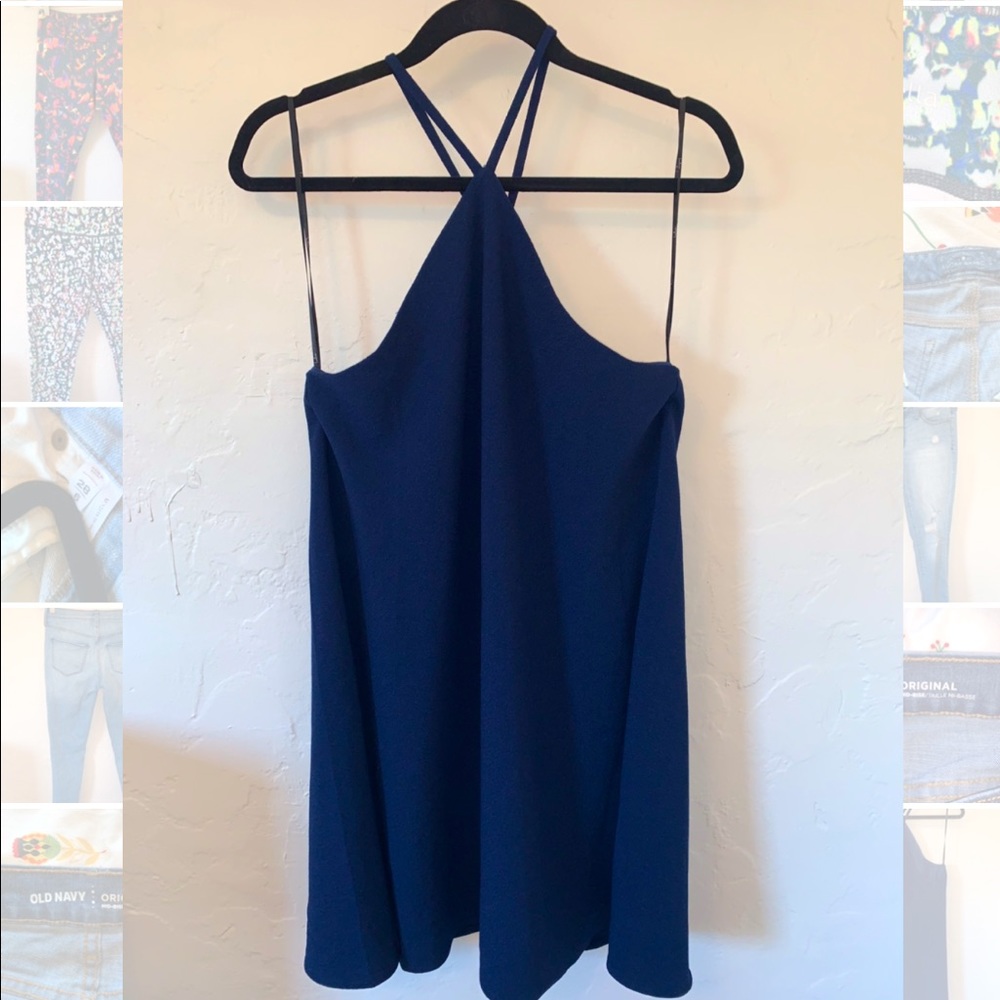 Lulu’s Navy Halter Mini Shift dress-L